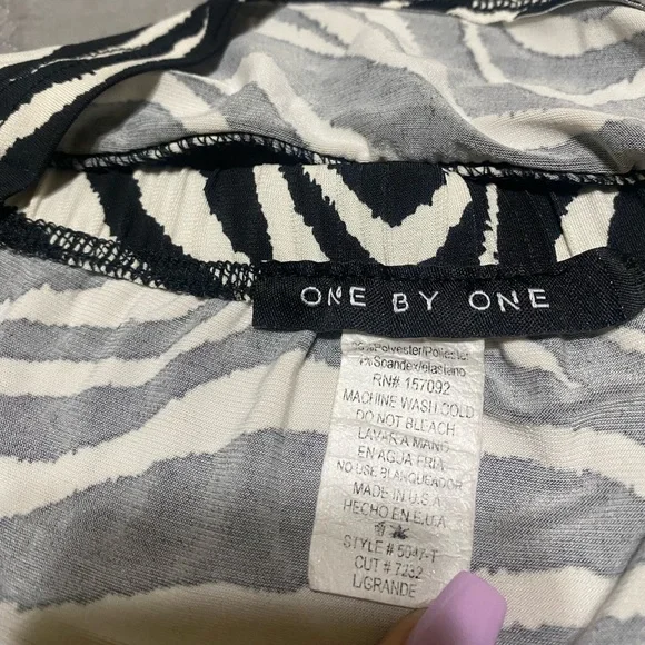 iHeartRaves Zebra Print Cutout Bodysuit - Picture 3 of 5